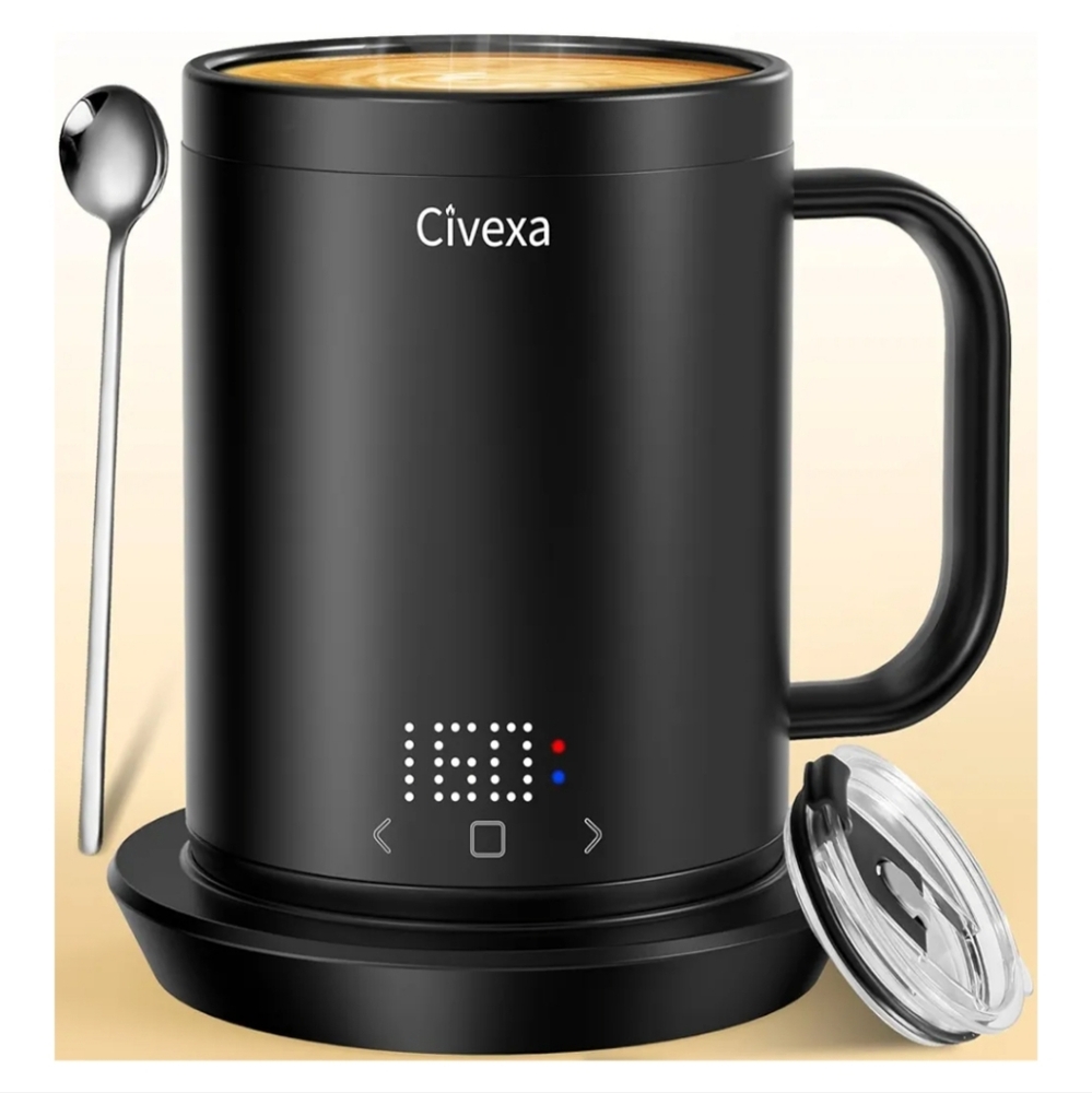 Rechargeable Self Heating Coffee Mug, Fast Heating & High Temperature, 14 Oz